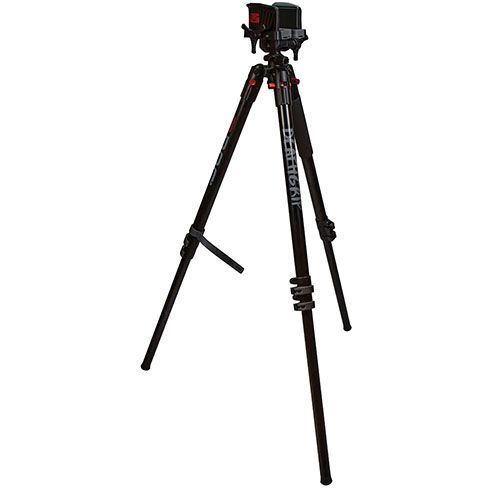 Der BOG™ DeathGrip Aluminium Tripod bietet maximale Stabilität und Langlebigkeit mit einem patentierten Clamp, der deine Waffe freihändig sichert – ideal für die Jagd!