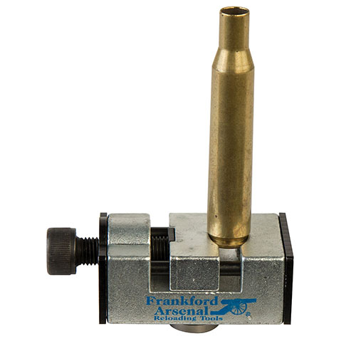 Mit dem Frankford Arsenal Stuck Case Remover kannst du in Minuten wieder mit dem Nachladen beginnen, ohne deine Presse zu zerlegen oder andere Werkzeuge zu benutzen.