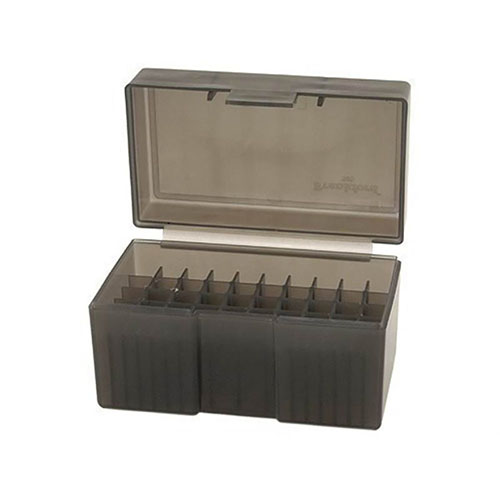 Die durchsichtigen Frankford Arsenal Ammo Boxes erleichtern das Lagern und Identifizieren deiner Munition. Erhältlich in verschiedenen Farben und Größen für die meisten Kaliber.