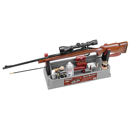 Der Tipton Gun Butler™ ist die praktische All-in-One-Lösung für Reinigung, Transport und Lagerung deiner Waffen, inklusive Halterungen und Fächern für alles, was du brauchst.
