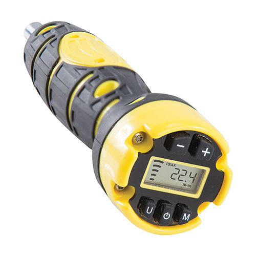 Der Wheeler Digital F.A.T. Wrench bietet präzise Drehmoment-Einstellungen von 15-100 in/lbs., mit akustischen und visuellen Signalen für optimale Genauigkeit.