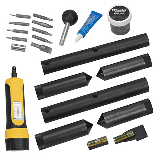 Mit dem Wheeler Scope Mounting Kit Combo erhältst du 1" & 30mm Ausricht- und Lapping-Stäbe, die dir helfen, deine Zielfernrohre präzise zu montieren.