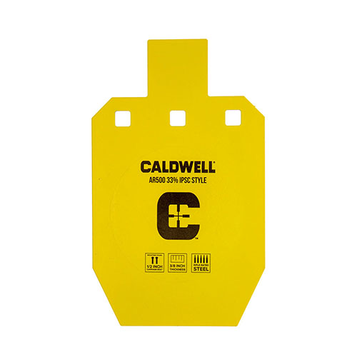 Die Caldwell AR500 33% IPSC Stahlziele sind langlebig, widerstandsfähig und perfekt für Training und Wettkämpfe, mit verschiedenen Größen und Aufhängemöglichkeiten.