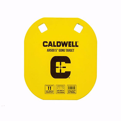 Die Caldwell AR500 5" Ziele sind aus gehärtetem Stahl gefertigt, bieten hohe Sichtbarkeit und halten bis zu 3000 fps und 3500 ft.lbs Energie stand.