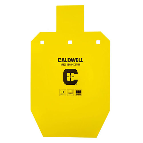 Die Caldwell AR500 66% IPSC Stahlziele sind langlebig, gut sichtbar und halten tausende Schüsse aus, ideal für Training und Wettkampf.
