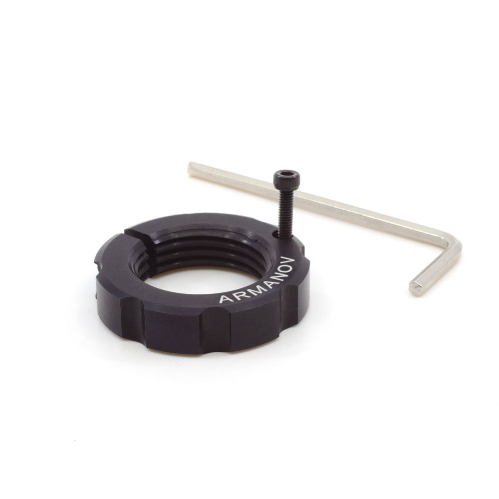 Der ARMANOV Free Float Lock Ring für Dillon Toolhead ermöglicht es den Dies, sich perfekt über jede Patrone auszurichten und sorgt so für präzisere und konzentrischere Munition.