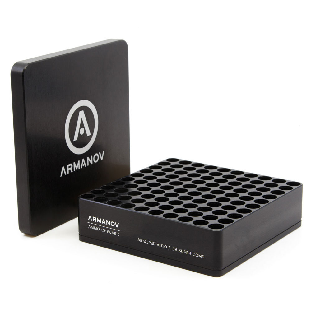 Der ARMANOV Gauge Box mit Flip Cover fasst 100 Runden, prüft deine Munition schnell auf Konsistenz und reduziert Fehlfunktionen beim Schießen!