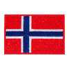 Der ULFHEDNAR Velcro-Patch mit norwegischer Flagge ist 4 x 6 cm groß und in rot, weiß und blau oder tan erhältlich – perfekt für deinen individuellen Style!