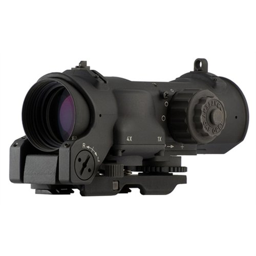 Das ELCAN 1-4x32mm Illuminated bietet einen schnellen Wechsel zwischen 1x und 4x Vergrößerung, optimierte Augenabstände und ein klares Sichtbild.