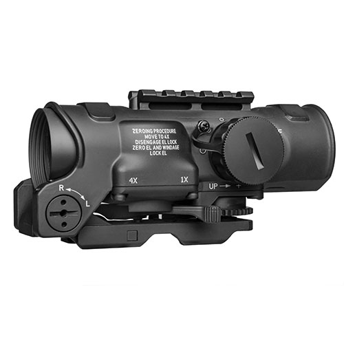 Der ELCAN 1.5-6x42mm Dual Role Combat Sight bietet ein klares Sichtfeld, eine einfach einstellbare Vergrößerung und ein beleuchtetes Retikel für optimale Zielgenauigkeit.