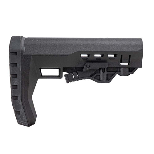 Der Breacher AR-15 Mil-Spec Stock bietet eine verstellbare Länge, ergonomisches Design, QD Sling-Mounts und ist leicht für optimale Handhabung.
