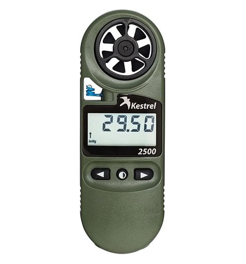 Der Kestrel 2500NV Wettermesser bietet präzise Wetter- und Druckdaten, Nachtsicht-freundliches Licht und ist wasserdicht – perfekt für Jäger und Outdoor-Fans!
