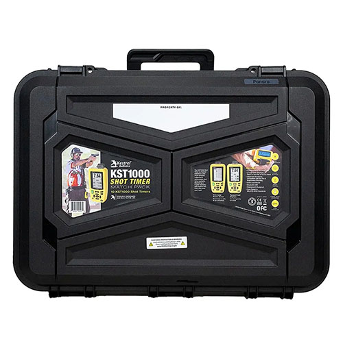 Das Kestrel KST1000 Shot Timer Match Pack bietet 10 programmierbare Timer in einem robusten, wasserdichten Case – perfekt für Training und Wettkämpfe!