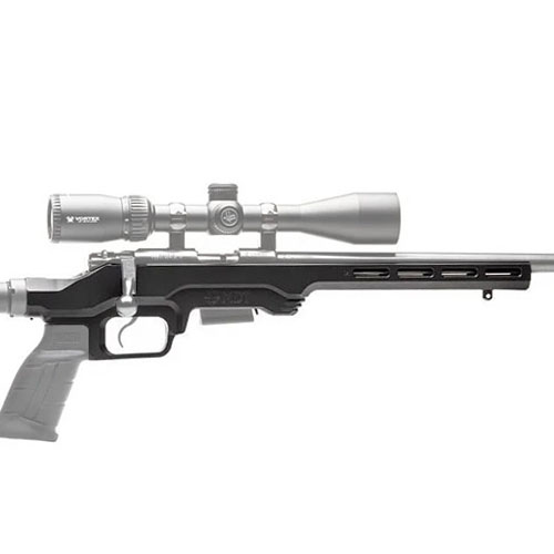 Das MDT LSS-RF Gen 2 Chassis System für Savage Mark II ist leicht, kompakt und für 22LR/17 HMR geeignet. M-Lok kompatibel und ideal für individuelle Anpassungen.