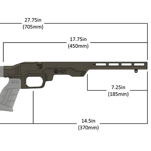 Das MDT LSS-RF Gen 2 Chassis System für CZ 455/457 ist leicht, kompakt und kompatibel mit Factory-Magazinen, perfekt für 22LR/17 HMR Gewehre.