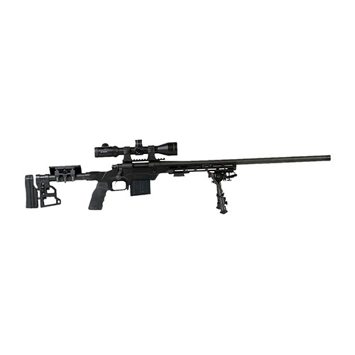 Das MDT LSS-XL Gen 2 Chassis System bietet einen längeren Forend, AR-Carbine-Stoßstücke, und nutzt die originalen Howa-Magazine für optimale Leistung.