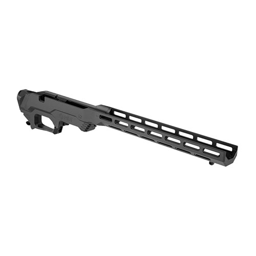 Das MDT LSS-XL Gen 2 Chassis System bietet einen längeren Vorderschaft, AR-Stil feste Schulterstützen und nutzt AICS-Magazine für Tikka T3 Long Action.