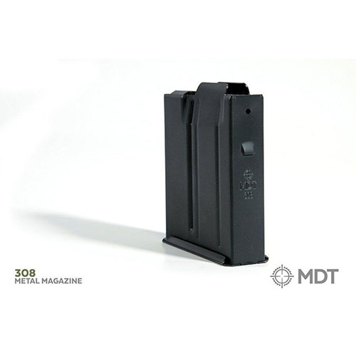 Das MDT Metal Magazine für Short Action .308 bietet 10 Schuss, ist aus hochfestem Stahl gefertigt und mit Cerakote Elite für maximale Haltbarkeit beschichtet.
