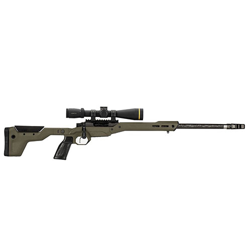 Das MDT HNT-26 ist das leichteste Jagdchassis mit nur 26oz. Es bietet eine Magnesiumbasis, Carbon-Fiber-Vordergriff und einen schaumgefüllten Carbon-Schaft.