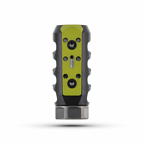 Der MDT Comp Muzzle Brake mit 4 Ports reduziert den Rückstoß, minimiert die Koncussion und ermöglicht präzises Zielen durch optimierte Gasablenkung.