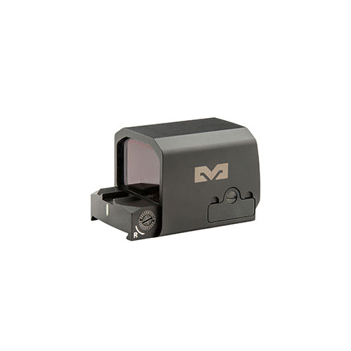 Entdecke das Mepro MPO Pro-F: extrem robust, mit RMR-Fußabdruck, wählbarem 3-Segment-Visier, automatischer Helligkeitsregelung und IP67 wasserdicht.
