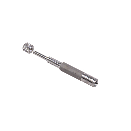 Der VFG Adapter aus Aluminium mit M5 Außengewinde und 1/8" Innengewinde ist perfekt für alle Kaliber und kompatibel mit europäischen und amerikanischen Reinigungsstäben.