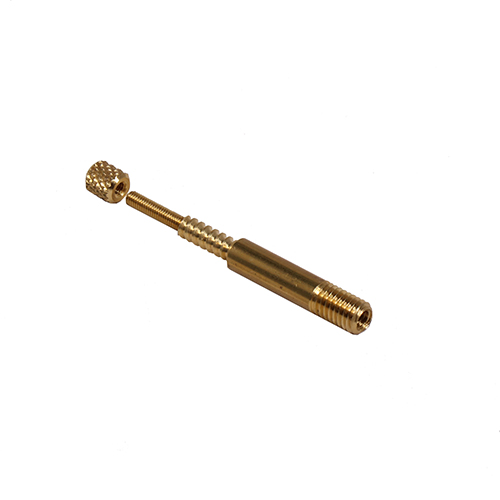 Der VFG Adapter aus Messing mit M5 Außengewinde und 1/8" Innengewinde passt für alle Kaliber und ist ideal für VFG Putzstöcke sowie europäische und amerikanische Gewinde.