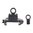 Gewehr High Weaver Backup-Base .350" Ghost-Ring schwarz