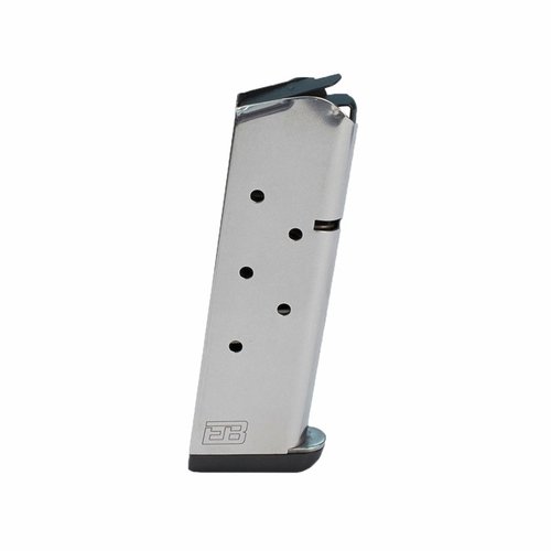 Die 1911 45ACP Edelstahlmagazine bieten zuverlässige 7 Schuss, hervorragende Fütterung und anpassbare Basis-Pads für optimalen Komfort und Leistung.