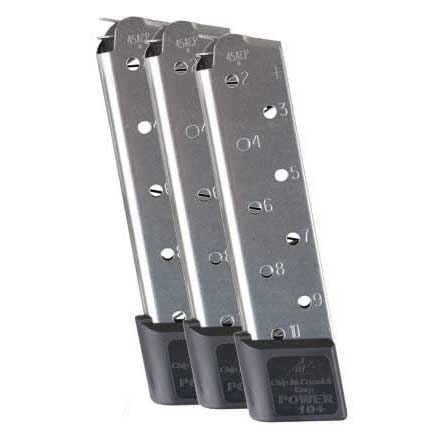 Die CHIP MCCORMICK 1911 Magazine bieten dir 10 Schuss, eine robuste Edelstahlkonstruktion und einen praktischen Kydex-Magazintaschen für einfachen Transport.