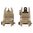 MBUS Visierset umklappbar, Polymer, für AR-15, FDE