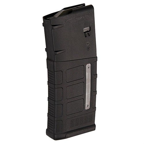 Das PMAG 25 LR/SR GEN M3 für .308 Winchester bietet eine zuverlässige 25-Schuss-Kapazität, transparente MagLevel-Fenster und eine robuste, anti-tilt Bauweise.