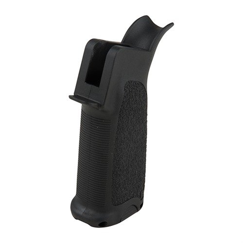Der AR-15 MOD-3 GUNFIGHTER GRIP bietet ergonomischen Halt, ist aus schlagfestem Polymer, hat ein wasserdichtes Fach und modulare Triggerguard-Einsätze.