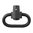QD-Tragegurtwirbel für 1-1/4" Gurtband, schwarz