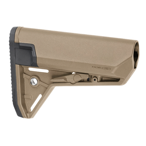 Der MOE SL-S Stock von Magpul bietet eine schlanke Bauweise, wasserdichte Batterieaufbewahrung und einen verbesserten Wangenauflage für AR-15/M4 Gewehre.