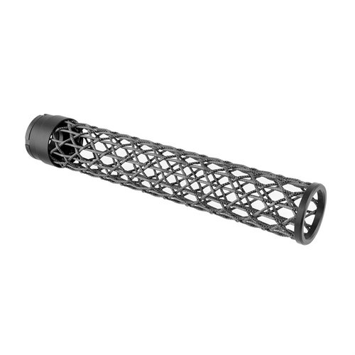 Die EDGE Handguard aus gewobenem Kohlefaser ist leicht, in 4 Längen erhältlich und einfach zu montieren. Zubehör wie Picatinny Rail Segmente sind separat erhältlich.