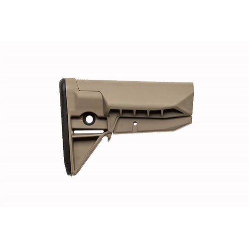 Der BCMGunfighter SOPMOD Stock MOD 0 bietet hervorragenden Cheekweld, eine robuste Stahlverschlussmechanik und ist ideal für M4-mil-spec Buffer Tubes.