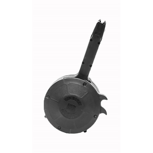 Das KCI 50-RD Drum-Magazin für Glock 17/19/26 bietet hohe Kapazität, schnelle Nachladung und robuste Bauweise für zuverlässige Leistung auf dem Schießstand.