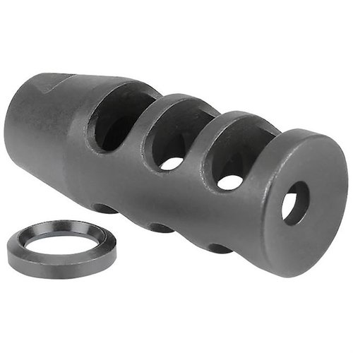 Der AR-15 Muzzle Brake reduziert dank seines Drei-Kammer-Designs den Mündungsaufstieg, ist aus Werkzeugstahl gefertigt und hat 1/2-28 Gewinde für 5.56/.223.