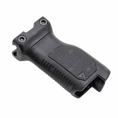 Der Strike Industries Angled Grip bietet eine innovative Kabelmanagement-Funktion, stabilen Halt und natürlichen Handwinkel für präzises Schießen ohne Kabelsalat.