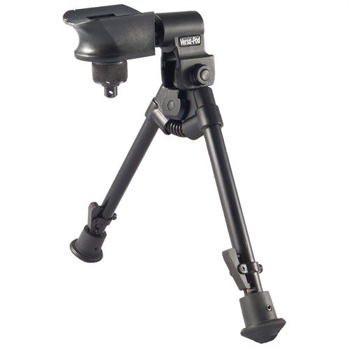 Der VERSA POD Modell 2 bietet eine modulare, zweigeteilte Bauweise für einfache bipod Entfernung, höhenverstellbare Beine und Gummifüße für stabilen Halt.