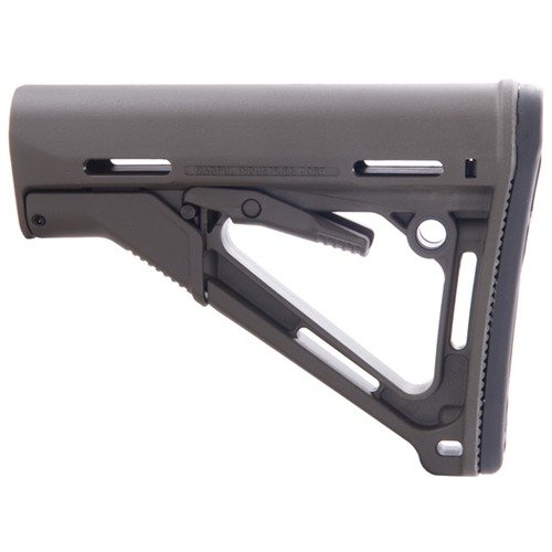 Der MAGPUL AR-15 CTR Stock bietet eine robuste Nylon-Polymer-Konstruktion, eine friktionsbasierte Verriegelung und eine komfortable Gummischaftkappe für optimale Leistung.
