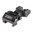 AR-15 umklappbares, verstellbares Hintervisier, schwarz