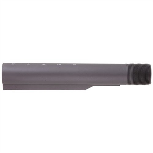 Dieser AR-15/M16 MIL-SPEC Buffer Tube ermöglicht ruckfreies Anbringen von Mil-Spec Klappkolben und bietet präzise Positionierung mit fünf Einkerbungen.
