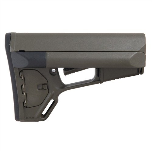 Der AR-15 ACS Stock von MAGPUL bietet zusätzlichen Stauraum, komfortable Wangenauflage und ein sicheres, doppeltes Verriegelungssystem für optimale Anpassung.
