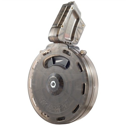 Mit dem AR-15 50RD Drum Magazin 22LR kannst du 50 Schuss am Stück abfeuern, ideal für Spaß beim Schießen mit einfacher Reinigung und robustem Design.