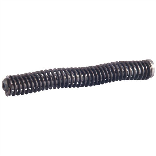 Der GUIDE ROD ASSEMBLY aus gehärtetem Edelstahl verhindert das Brechen und Verbiegen der Feder, verbessert die Zuverlässigkeit und Leistung deiner Glock.