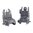 MBUS Visier-Set, klappbar, Polymer, für AR-15, schwarz