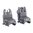 MBUS Visier-Set, klappbar, Polymer, für AR-15, schwarz