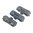 L-PLATE 5.56X45 Bodenplatte für USGI 30RD AR-15 Magazin, schwarz, 3er-Pack